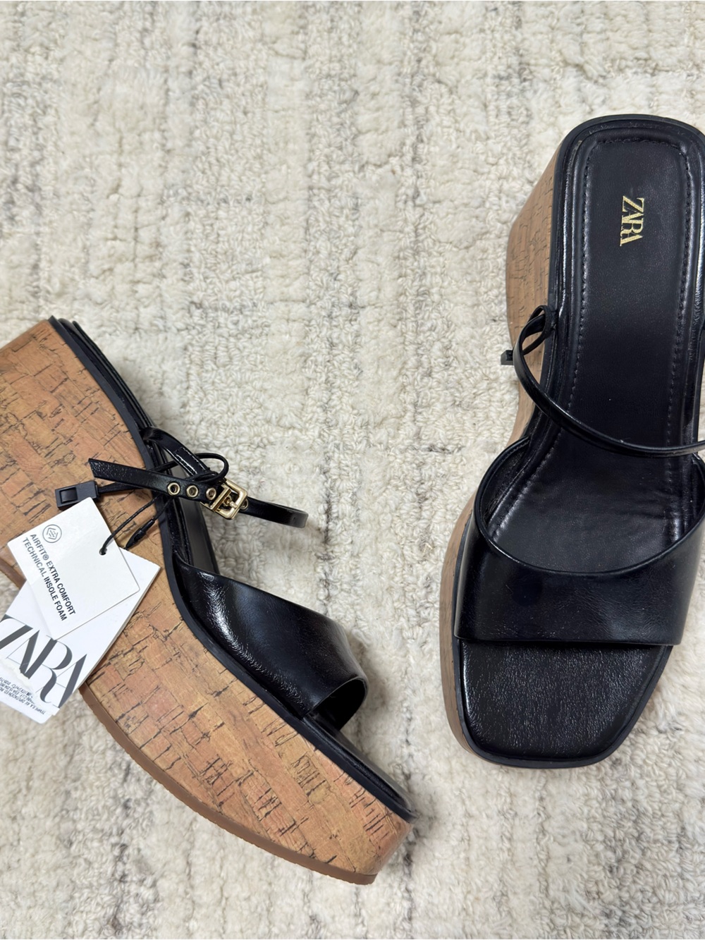 Zara Chunky Wedge Sandals